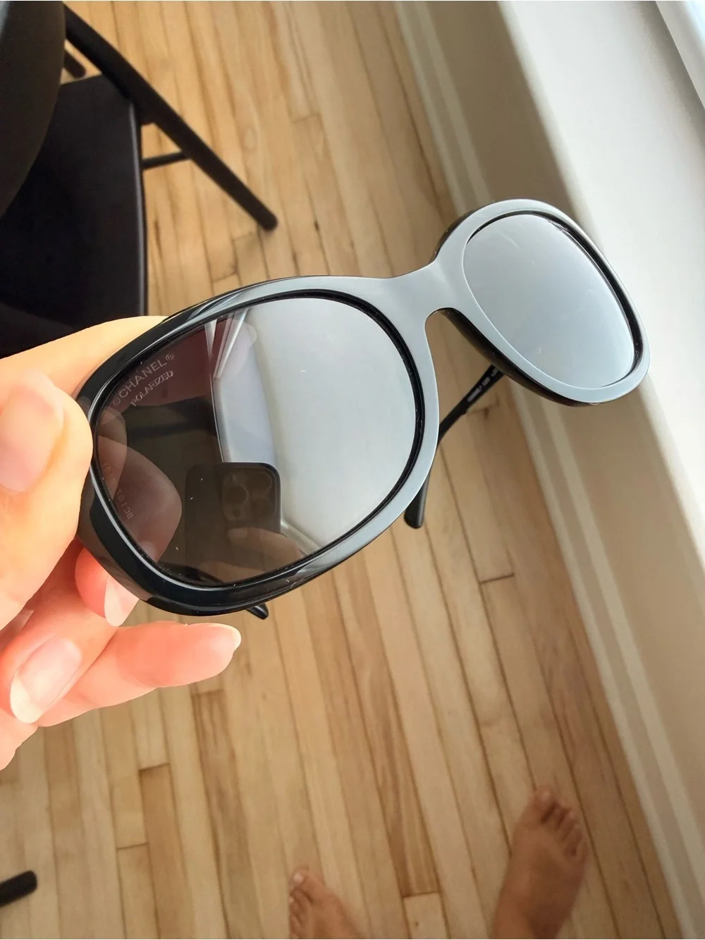 Chanel 5286 Black Oversized Polarized Sunglasses – Made in Italy